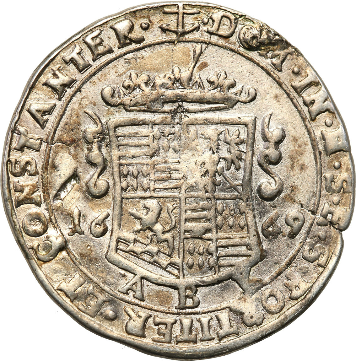 Niemcy, Mansfeld. Johann Georg III. (1663-1710). 1/3 talara (1/2 guldena) 1669, Eisleben
